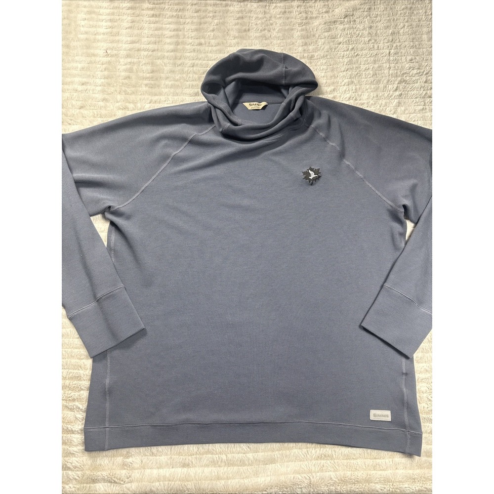 Simms Men's XL Highline Hoody Steel Gray NICE Warm Fishing Hunting Outdoor EUC
